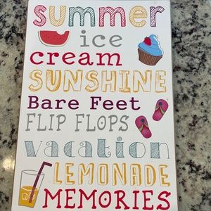 Summer wooden sign / New With Tags